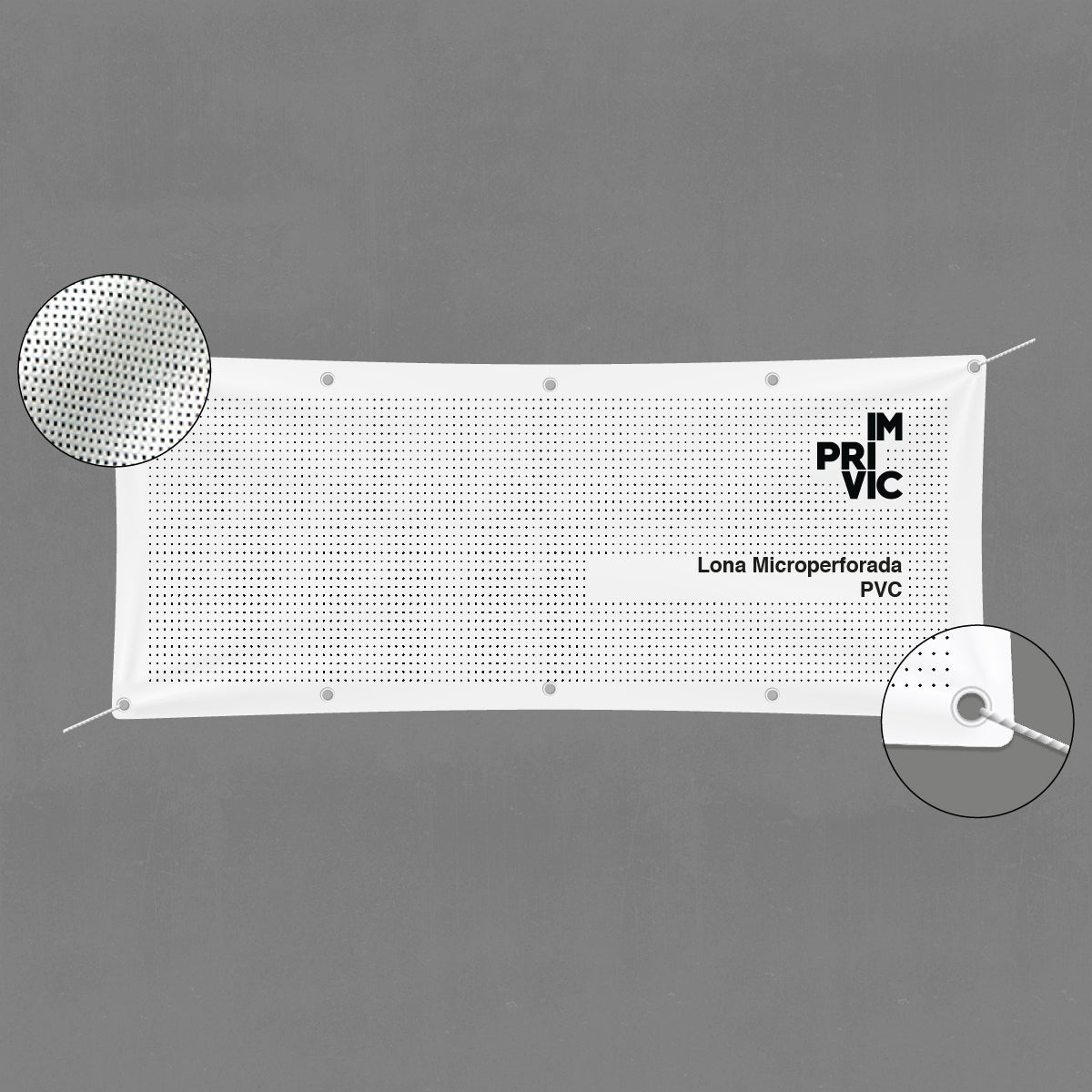 Lona microperforada personalizable para fachadas . Lonas de gran formato, miméticas.